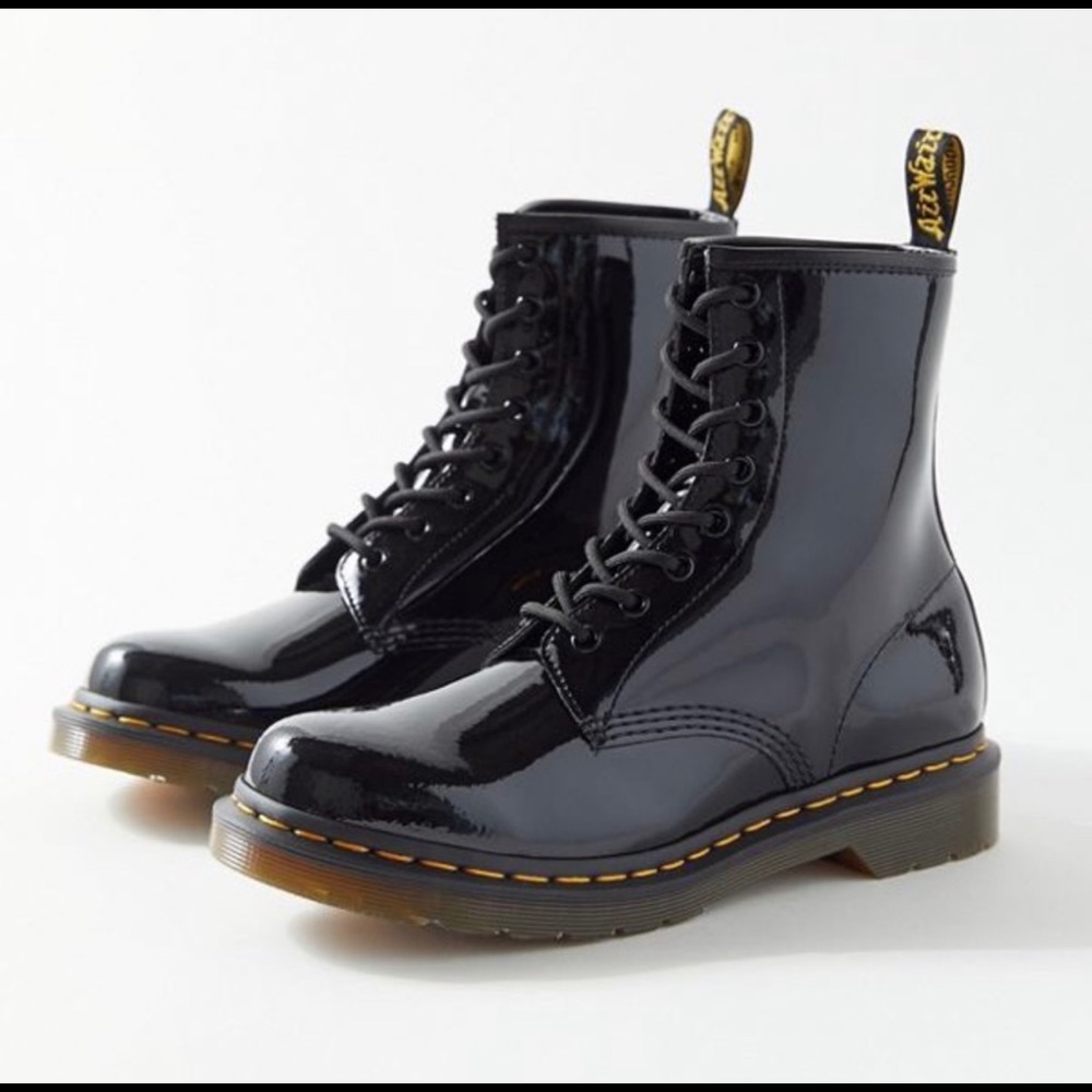 Patent leather black dr. martens